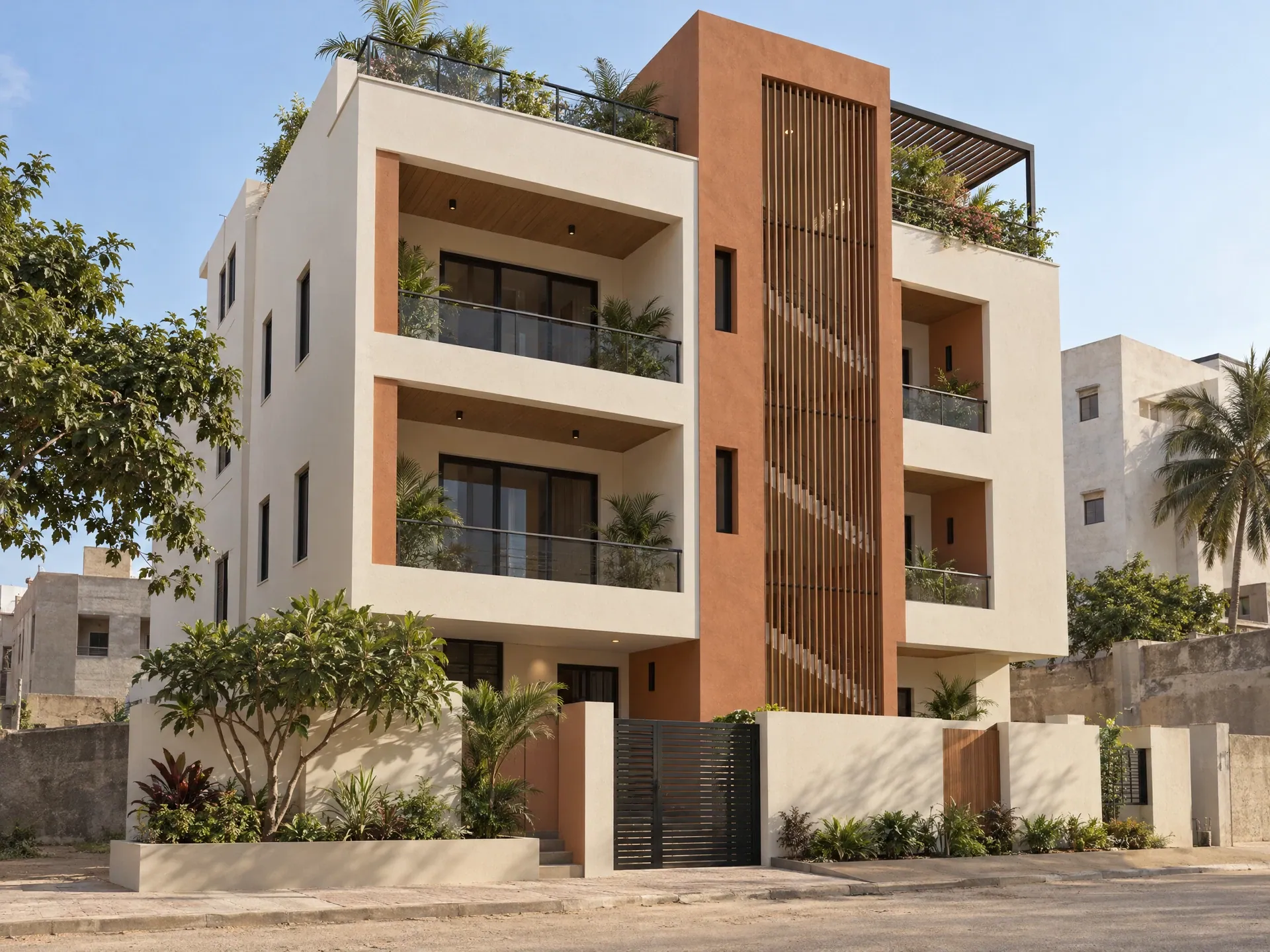 Immeuble R+2 · locatif à Dakar au Sénégal : visualisation